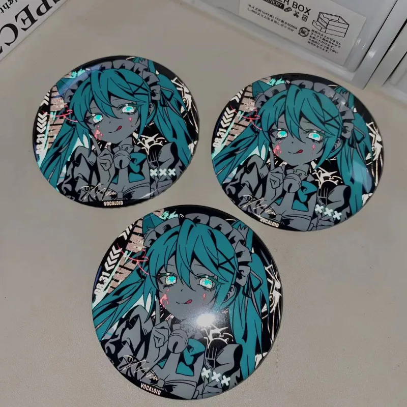 Hatsune Miku New  Badge Anime Peripheral Cute Cartoon Brooch Japanese Kawaii DIY Itbag Clothing Accessories Collectible Gifts