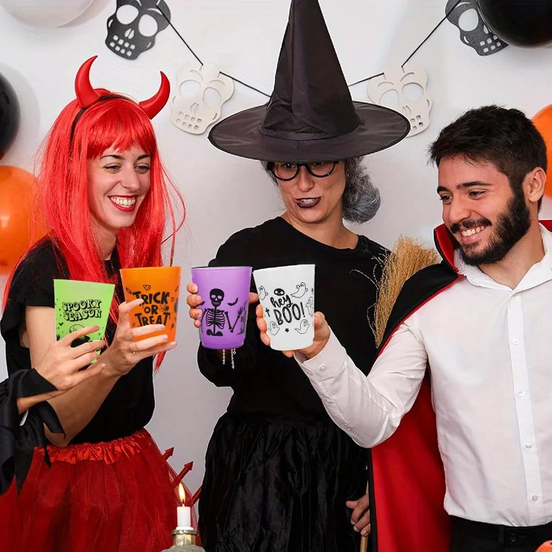 8/16/24 pack Party Cups Halloween Themed Party Design Cup Ideal Set for a Crazy Halloween Party Decoration Birthday Celebrations