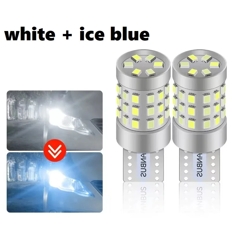 Dual T10 Led W5W Bulbs 9-30V Dual color Canbus 2016 42SMD 168 194 Led car Wedge Turn Side Bulb Interior Reading Dome Signal Lamp