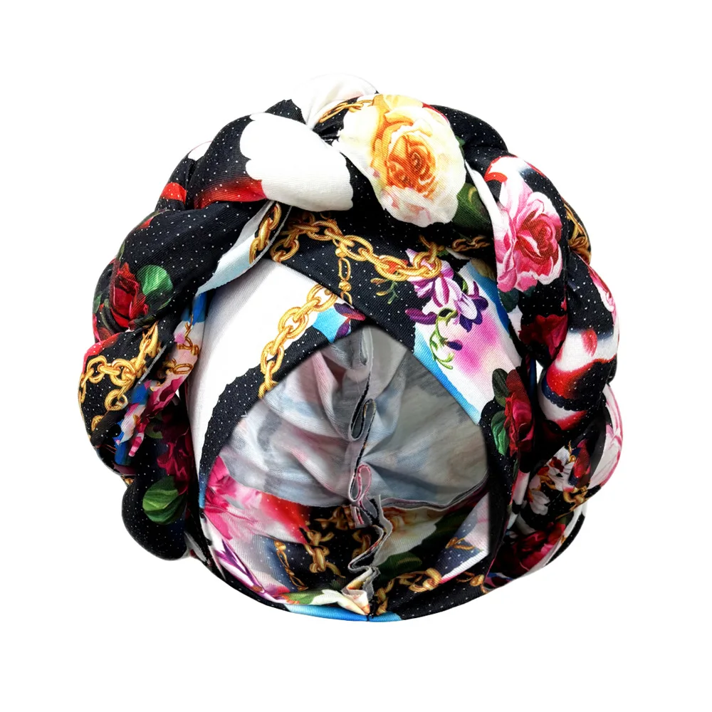 Afrikanische Headtie Motorhaube Hut Turban für Frauen Muslimischen Kopf Wrap Nigerian Schal Geflecht Hijab Femme Chemo Caps Abdeckung – Detail 14