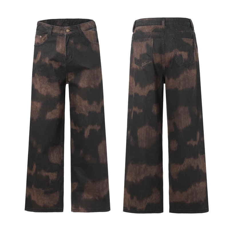 

Loose Straight Tube Casual High-End Feel Ins Style Camouflage Pants Retro Street Baggy Wide Leg Work Pants For Men