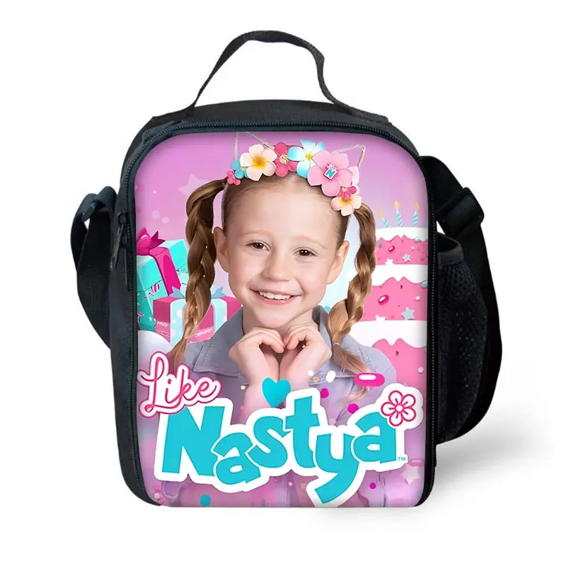 Like Nastya Child Insulated Large Capacity Bag for Boy and Girl Student Outdoor Picnic Resuable Thermal Cooler Lunch Box