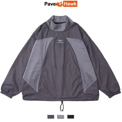 Patchwork Jacket Men High Street Pullover Varsity Coat Spring Autumn Sports Windbreaker Casual Loose Jackets Unisex Fashion New