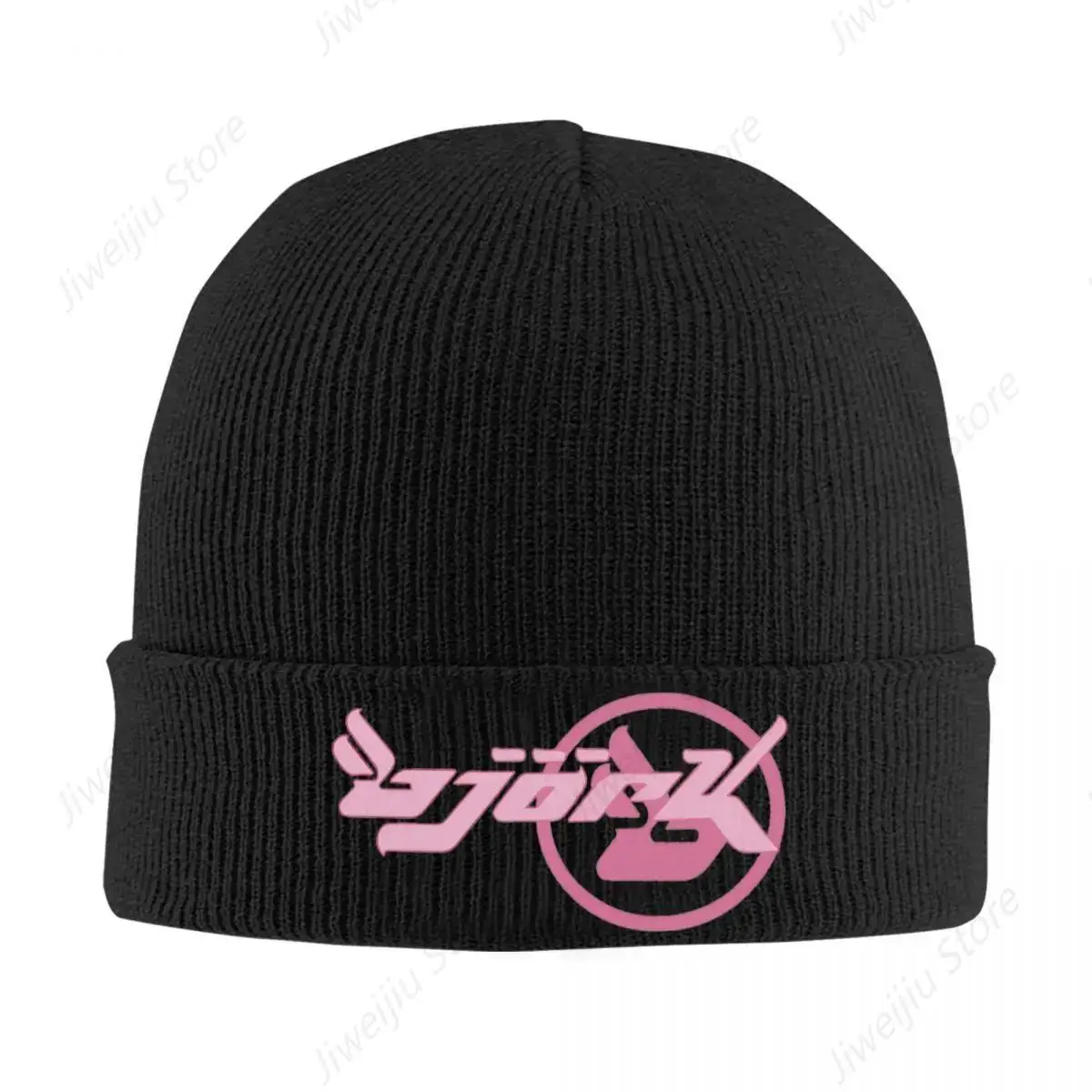 Vintage Bjork Y2K Homogenic Logo Knitted Caps Women's Men's Beanie Winter Hat Acrylic Warm Melon Cap