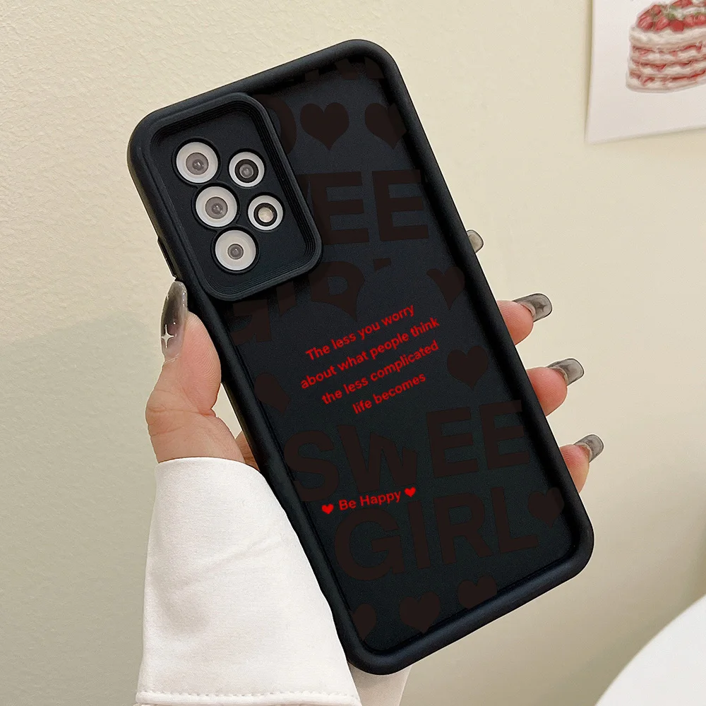 Case For Samsung S26 S25 S23 S22 Ultra Plus S24 FE A15 A55 A56 A54 A17 A07 A36 A53 A57 A37 Creative Love Heart Silicone Cover - view 4