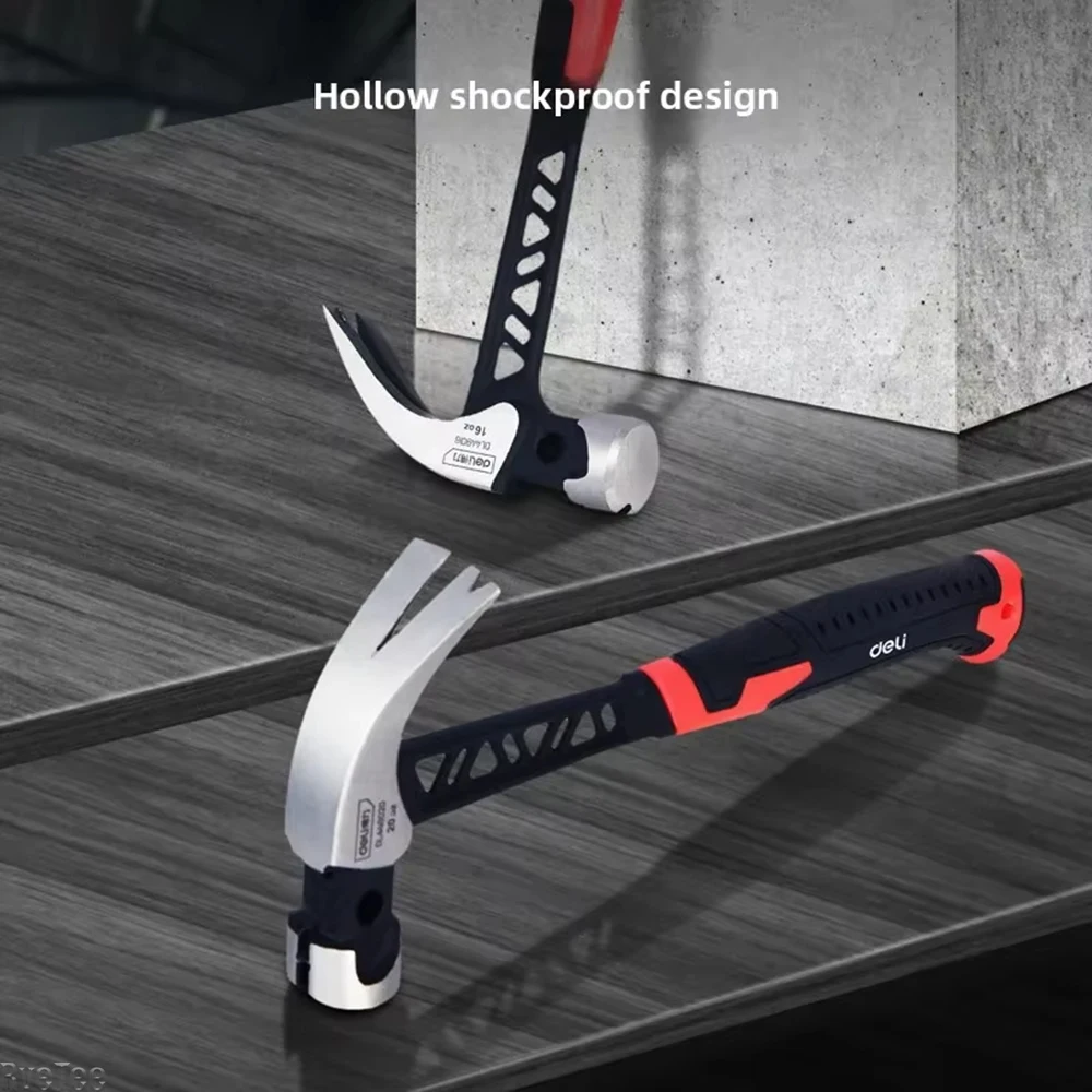 16/20oz High Carbon Steel Shock Absorber Claw Hammer for Electrician Multifunction Carpenter Repair Hand Tool Nail Hammer