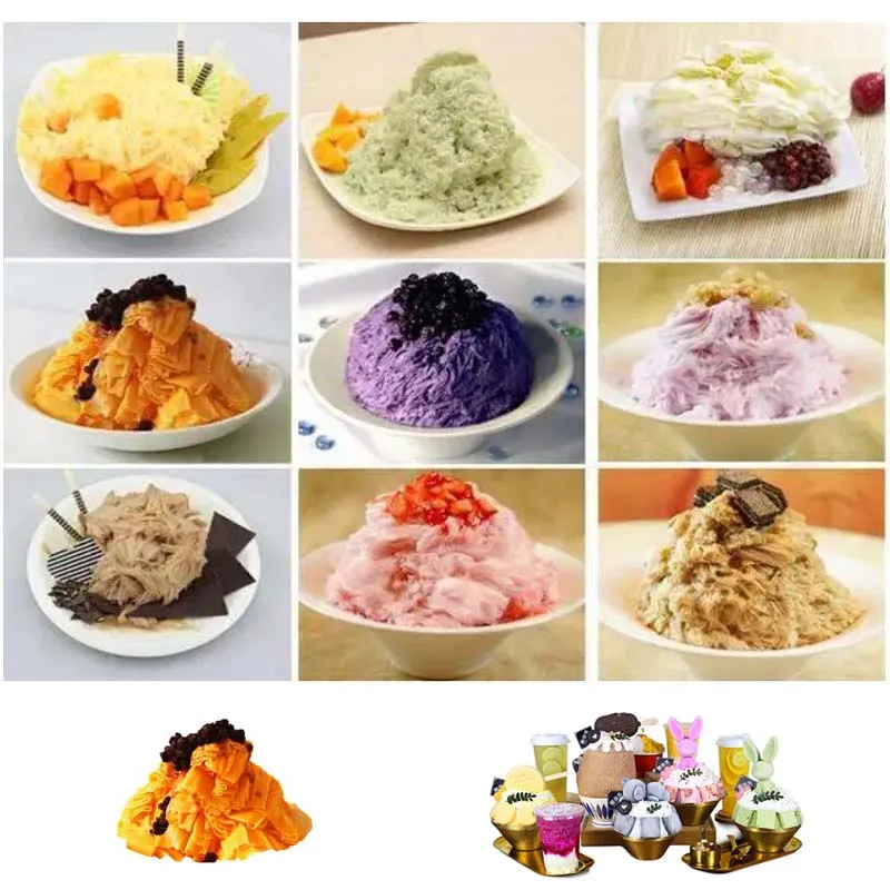 110V 220V 1200W Imported Compressor Snowflake Ice Machine Korea Bingsu Machine 180kg/24Hr Tabletop Snow Ice Maker Machine