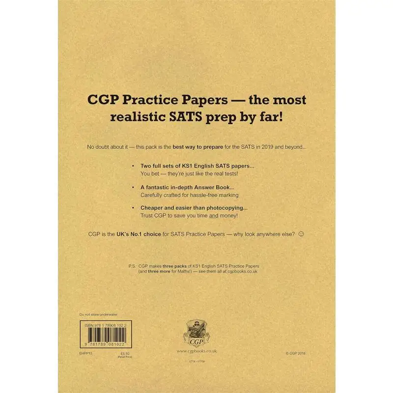 KS1 English SATS Practice Papers Pack 3 For The 2023 Tests CGP Books Coordination Group Publications 9781789081022 Book