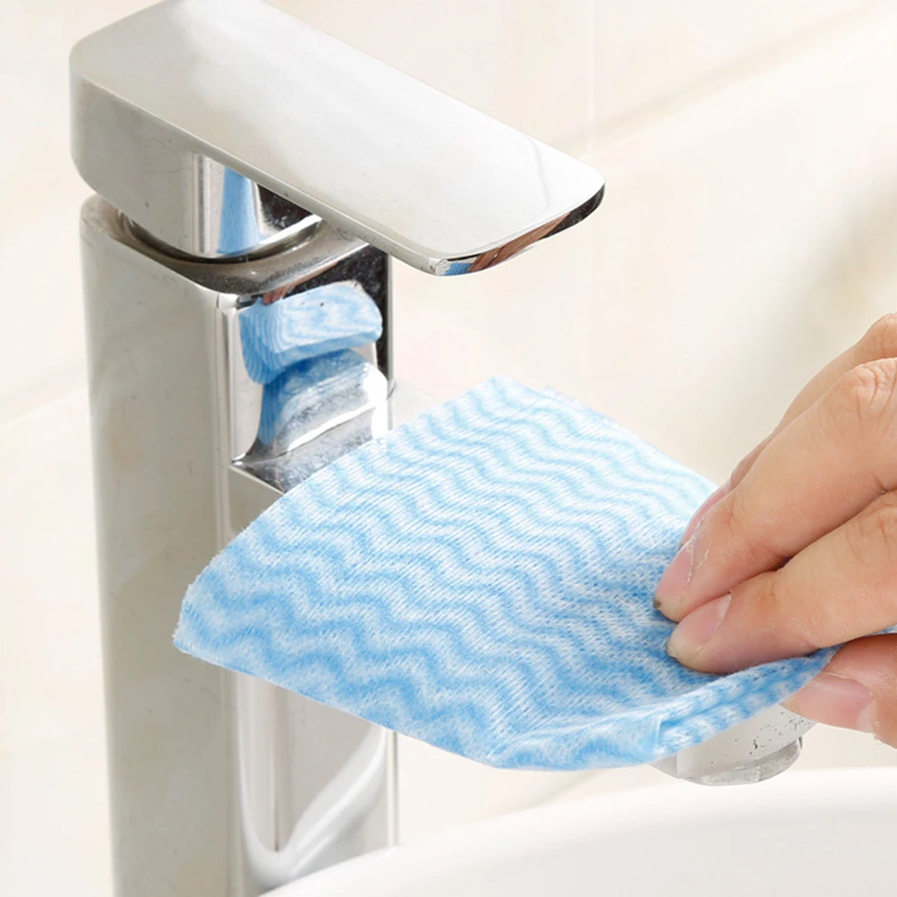 

80pcs Reusable Nonwoven Cleaning Cloths Kitchen Dishes Countertop Spills Eco Friendly Absorbent Wipes Dry Quickly Cloth Home