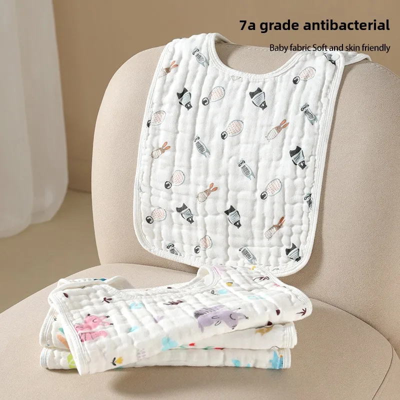 

Шестислойное марлевое детское полотенце из чистого хлопка, детский нагрудник для мытья лица, противообрастающий нагрудник для мытья и еды, хлопковое полотенце со слюной