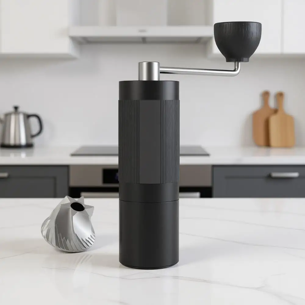 

Portable Manual Coffee Grinder with Numerical Adjustable Setting, Stainless Steel Burr, Consistent Grind, Easy to Use for French