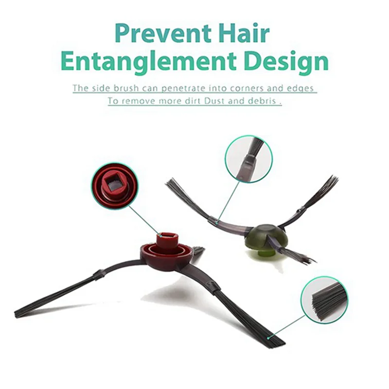 عالية الجودة-8 قطعة مجموعة فرشاة جانبية فرشاة جانبية البلاستيك مكانس كهربائية للكنس ل Ecovacs Deebot Ozmo 900 DN5G أجزاء المكنسة الكهربائية