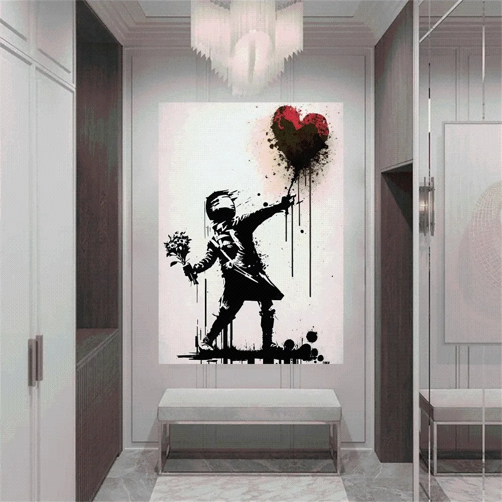 Graffiti Artist banksy Poster Home Office study Wall Bedroom Living Room Kitchen Decoration Painting