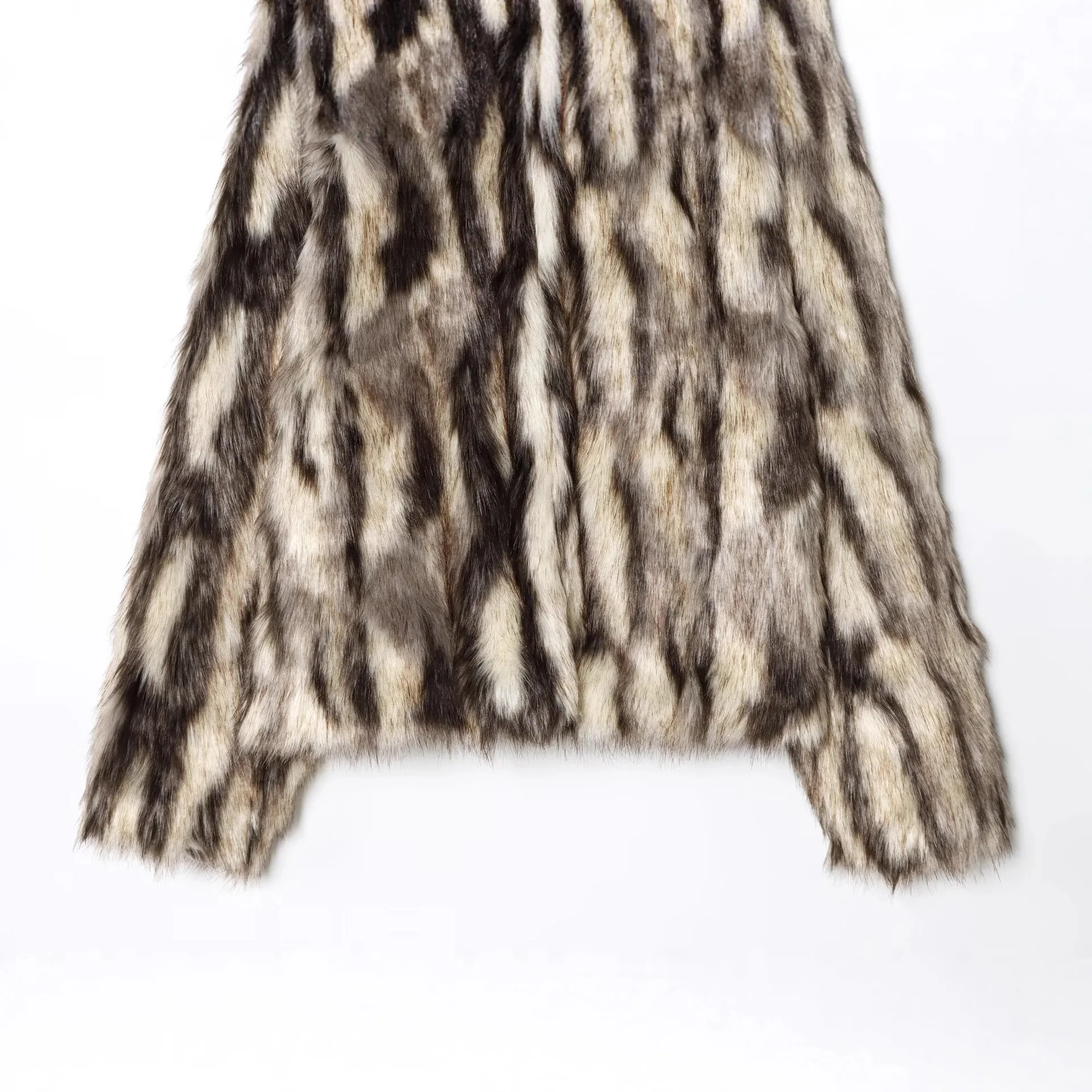 Abrigo cálido Thiened ort Faion de invierno para mujer Jaet piel sintética estampado de leopardo Top ropa de abrigo cálida señoras Premium ort Oute...