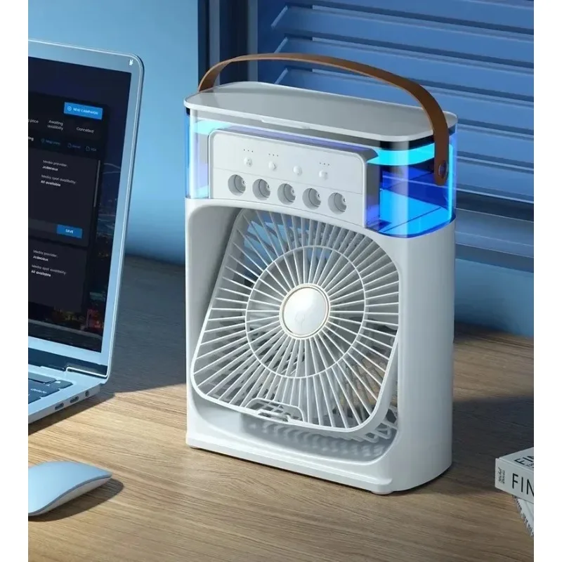 

Portable humidifier fan, small home air conditioning, hydro-cooling cooling, portable office air adjustment, 3-speed fan