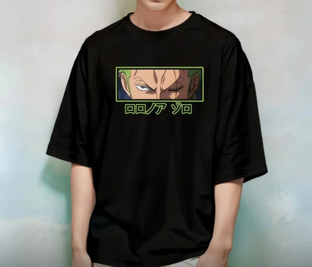 Roronoa Zoro Hao No Santoryu T-shirts Men ONE PIECE Anime Manga Luffy Gear Graphic Cotton Tops Unisex Y2k T Shirt Men's Clothing