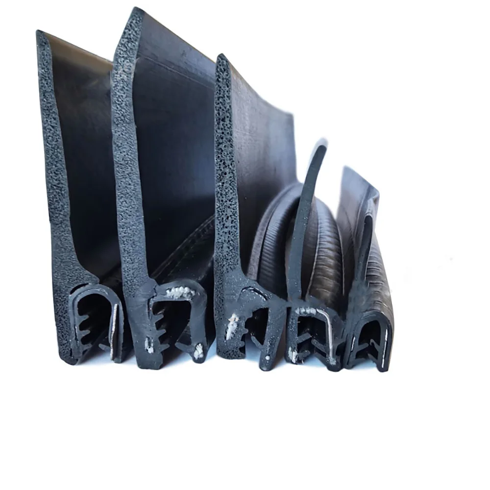 h/F/U Shape Sealing Strip EPDM Rubber Metal Wood Panel Board Sheet Clamping Groove Edge Shield Anti-Collision Protection Strip