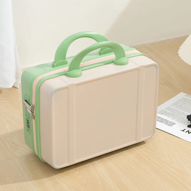 2023 new 14-inch cosmetic case portable suitcase small storage bag Korean suitcase password lock suitcase