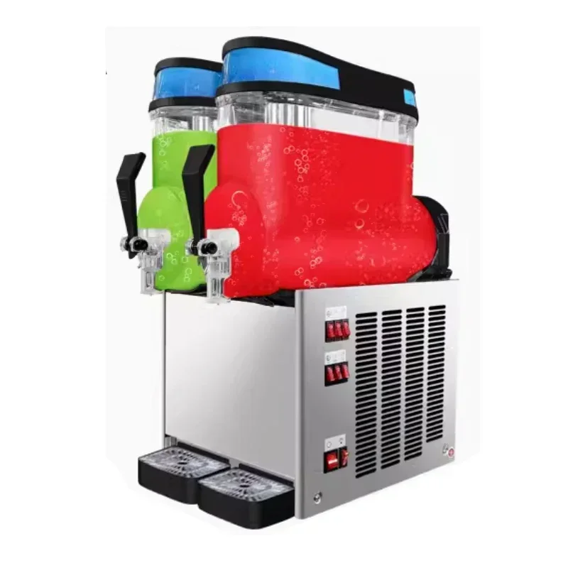 

Slush Machine Commercial Stainless Steel 24L Double-Cylinder Smoothie Juice Snow Melting Maker