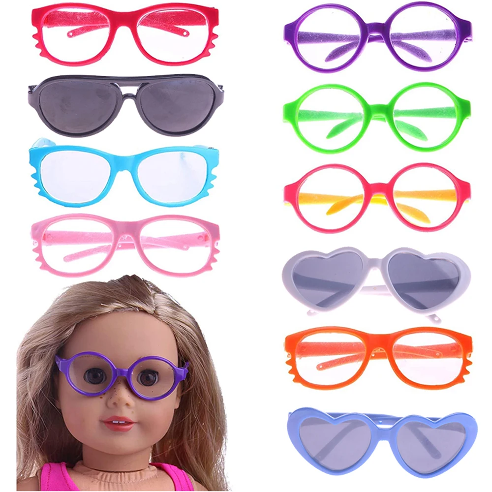 Reborn Doll Glasses Fashion Sunglasses Fit 43cm Baby Doll,18Inch Girl American Doll,Our Generation,Russian Toy Girl Accessories