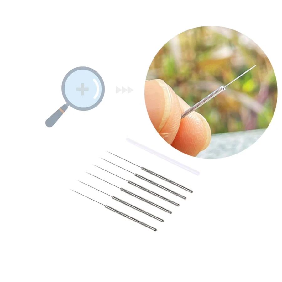 0.16-0.35 / 7-75mm Acupuncture Needle Sterile for Face Hand Needle Facial Beauty Body Acupoint massager 10 with 1 Tube