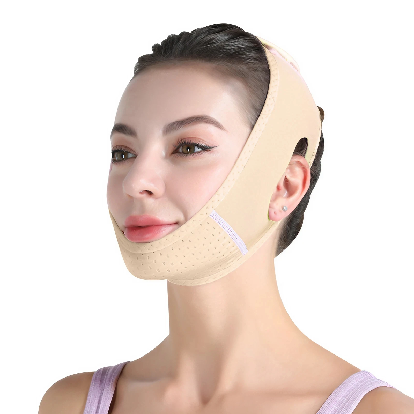 

Reusable V-Line Face Lift Tape for Women Double Chin Slimming Ear Relief Design Adjustable Breathable Skin Care Bandage