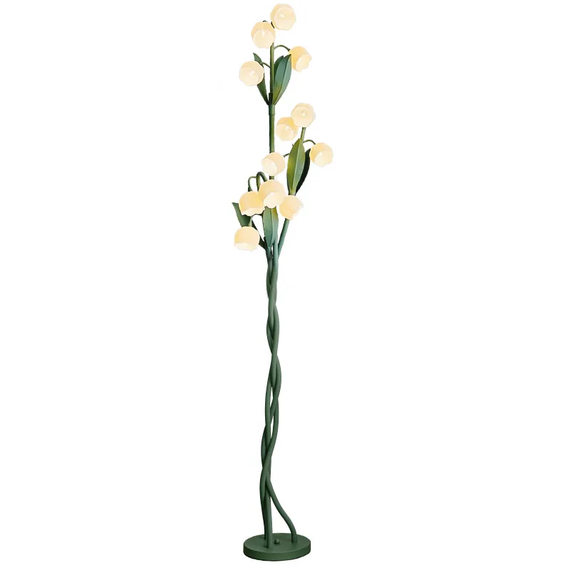 

Retro lily of the valley floor lamp living room high value sofa next to French pastoral bedroom