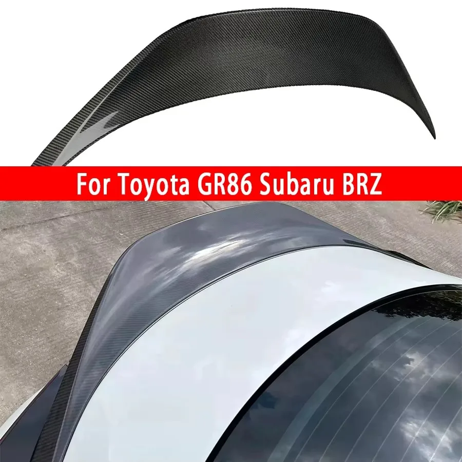 

For Toyota GR86 Subaru BRZ ZN8 ZC8 Carbon Fiber Tail fins Rear Deck Spoiler Duckbill Car Wing Retrofit the rear wing TRD Style