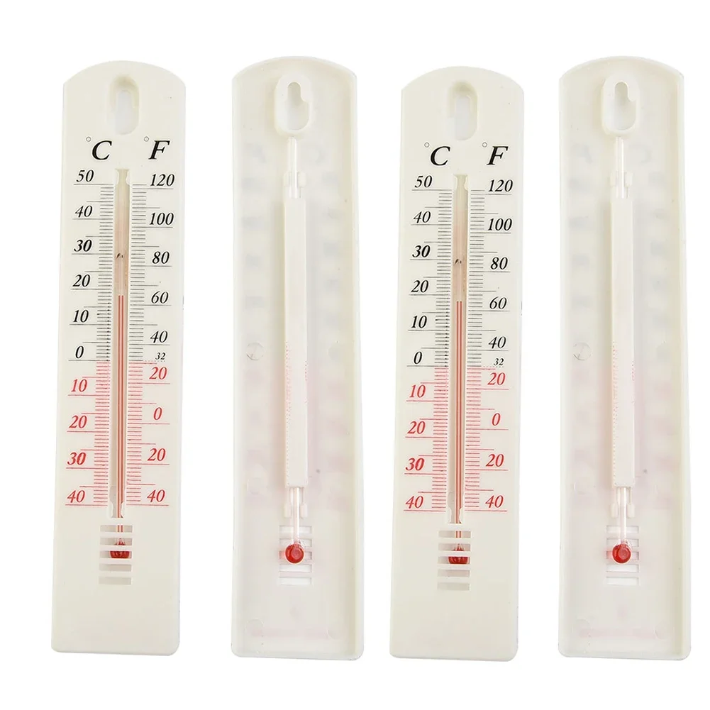 HOT Sale Greenhouse Warehouse Wall Thermometer Hang Rust Proof Temperature -50℃-+50℃ 195x40x6mm 2pcs Accurate Easy Use