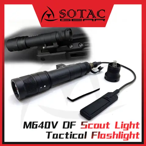 SOTAC 전술용 M640 M640V DF 플래시라이트 무기 야외 스카우트 라이트 LED 랜턴 20mm 피카티니 레일에 적합