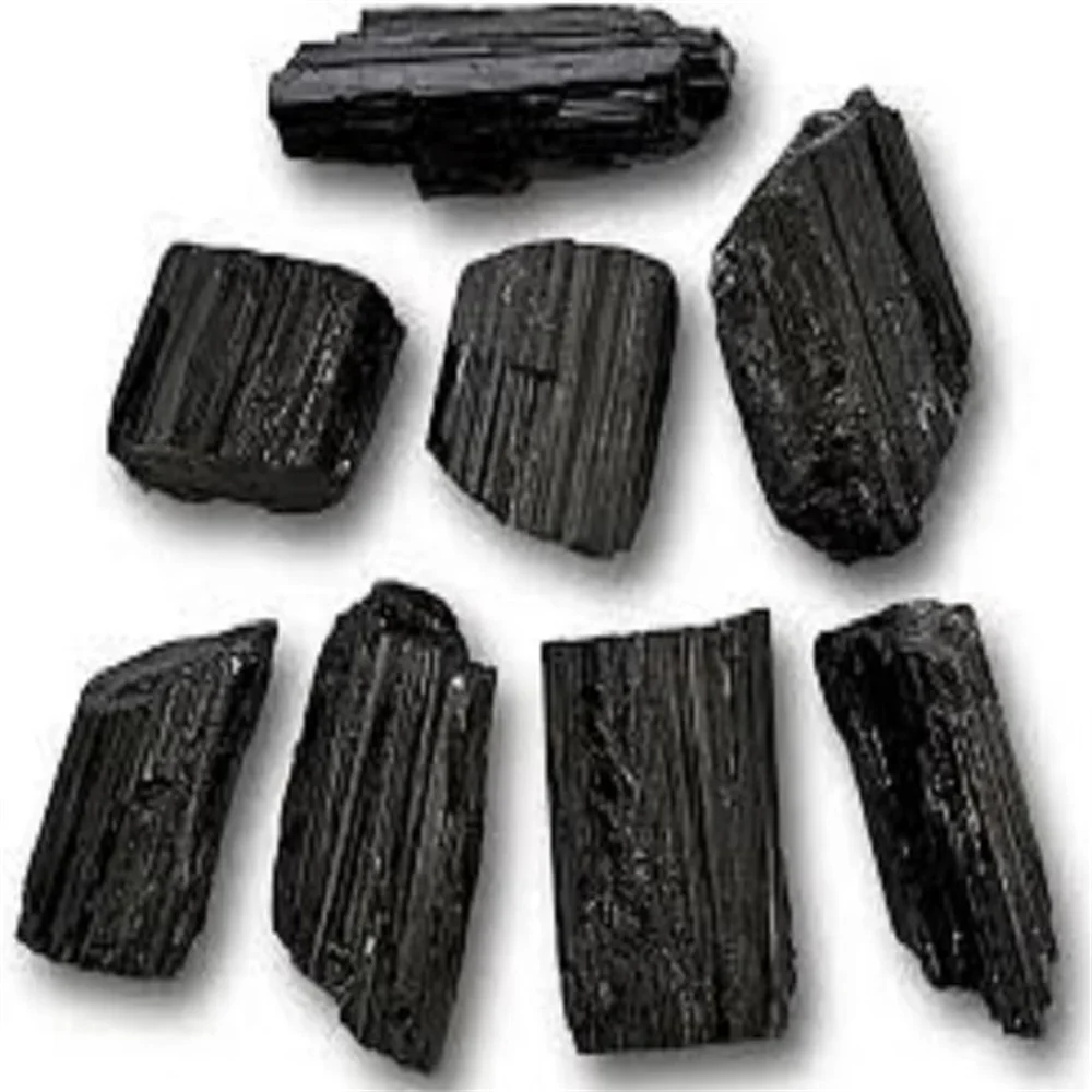 100% bolsa de piedra de turmalina negra áspera natural, cristal original, turmalina negra, roca, fabricación de joyas DIY