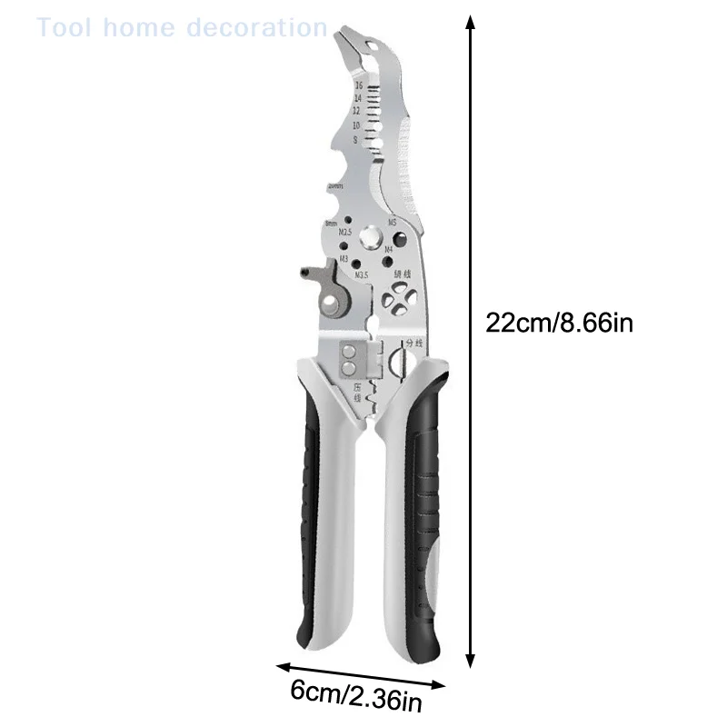 Multi-function Wire Stripper With Elbow Professional Electrician Pliers Crimping Tool Wire Crimper Cutter Wiring Tools Hand Tool