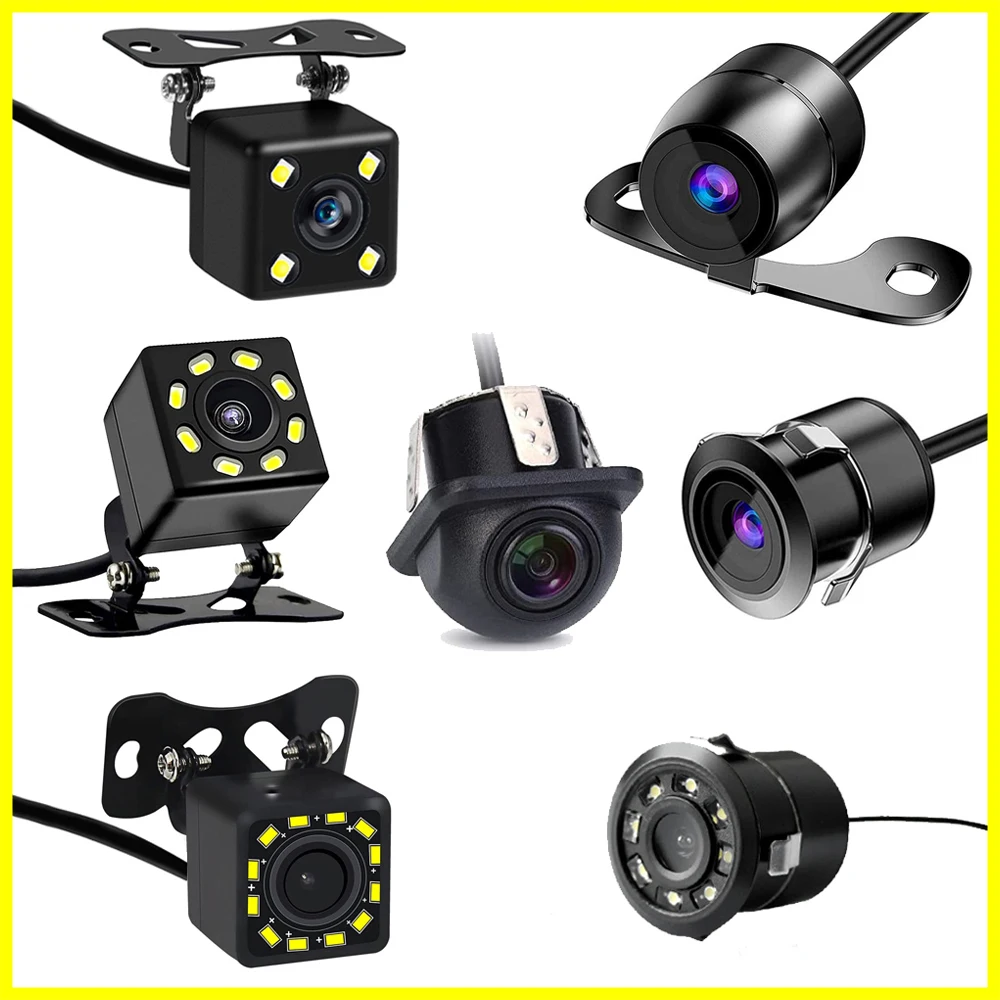 Universal HD Car Reversing Camera Fisheye LED Night Vision Backup Rear View Camera CCD High Definition 170 Wide Angle Waterproof