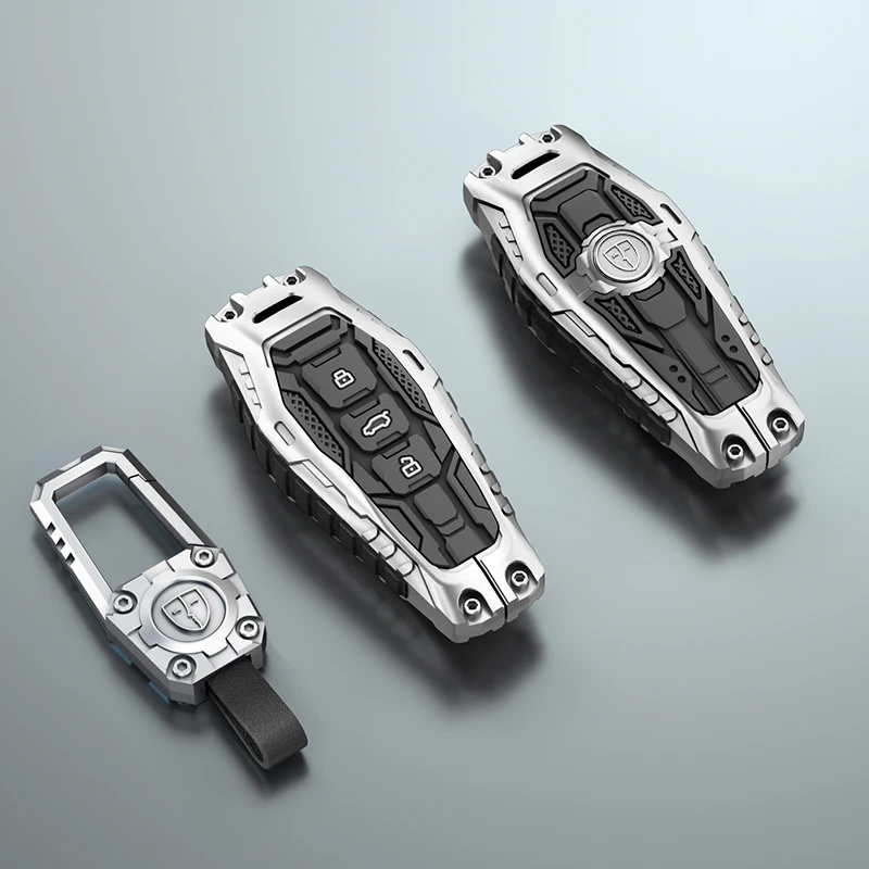 

for Chery Icar 03 Icar03 AIQAR EQ7 EQ5 EQ3 JAECOO J6 J7 J8 Car Key Case Remote Cover Shell Keychain Ring Holder Fob Accessories