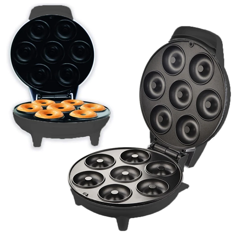 AD24-آلة صنع الدونات الكهربائية الصغيرة غير لاصقة المغلفة الإفطار وجبات خفيفة الحلويات أجهزة المطبخ