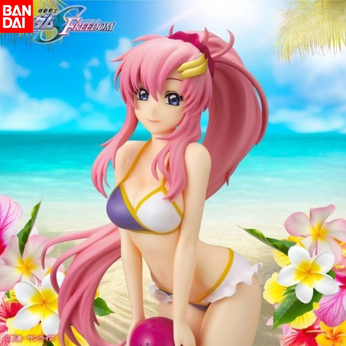 22cm Mobile Suit Gundam SEED Character Model Lacus Swimsuit Anime Character Doll Bandai Original Figure Toy Collection Ornaments