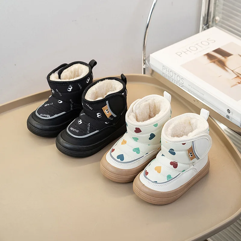 

Zapatos/2020 зимние новые детские зимние ботинки, удобные нескользящие ботильоны для девочек, простая универсальная детская хлопковая обувь на толстой подошве