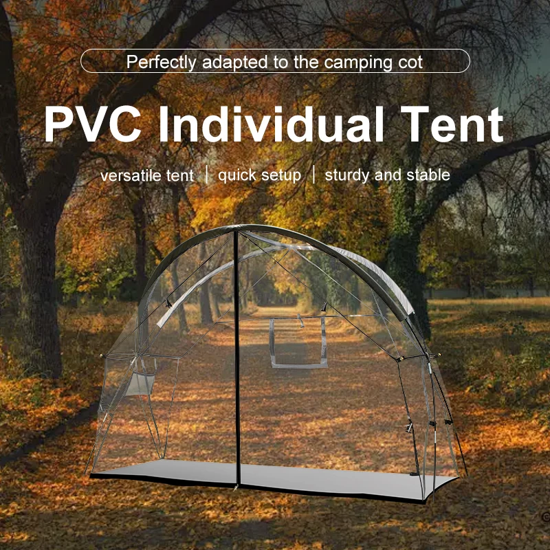 Tienda de campaña transparente impermeable de PVC, fácil instalación para observación de estrellas familiar, solo para 1 persona, transparente con ventana, ligera para exteriores