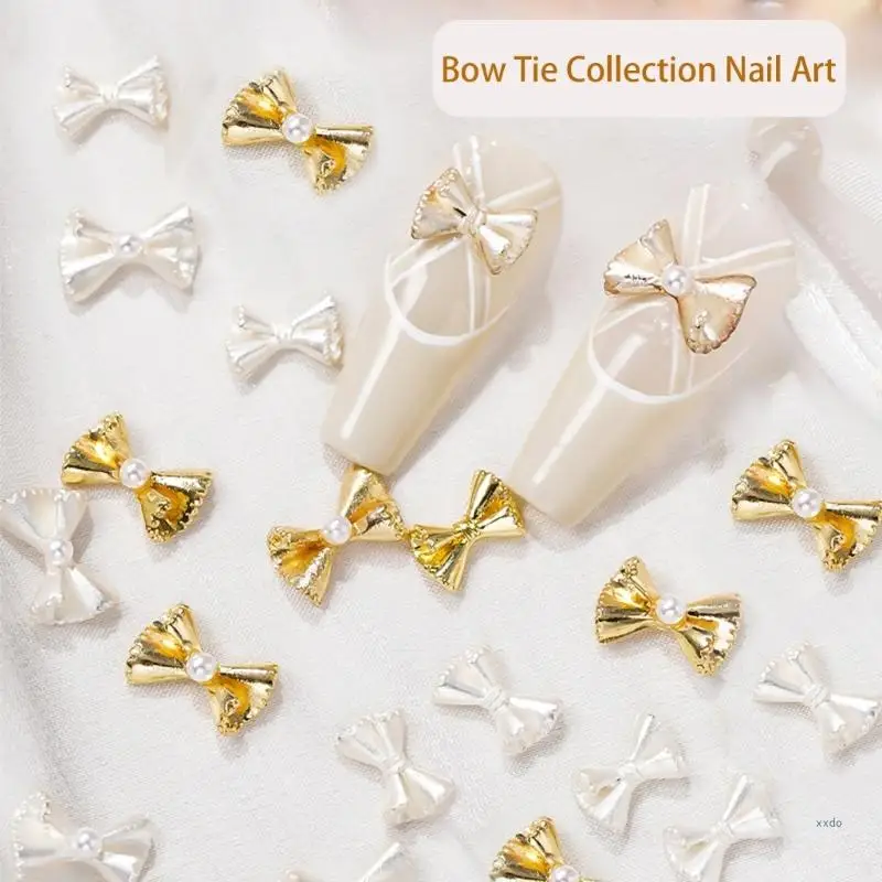 Breloques pour ongles avec nœud 50 pièces, français, décorations pour Art