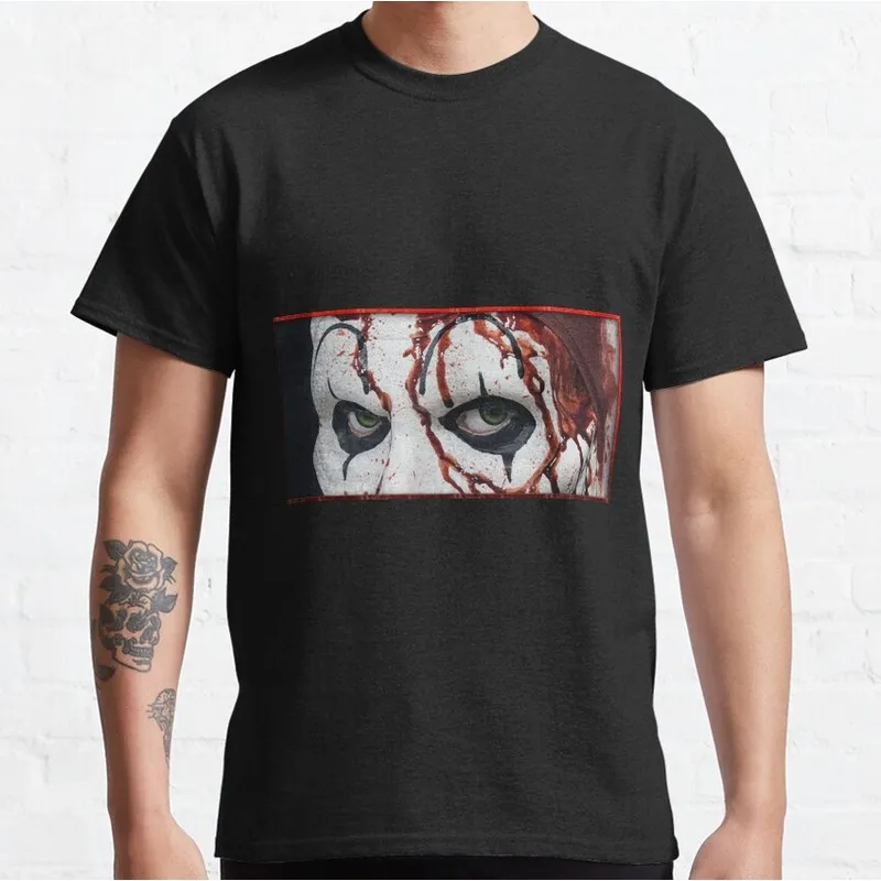 Retro Horror Movie Terrifier Art The Clown Killer Scary Halloween Gift T Shirt Short Sleeve Graphic clothes All size tops S-6XL