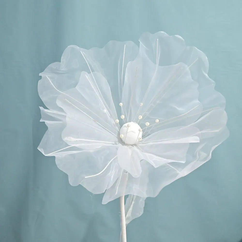 1Pc Large Artificial Flowers for Wedding Decorations Giant Guaze Wedding Flowers for Engagement Fairy Birthday Backdrop Decor