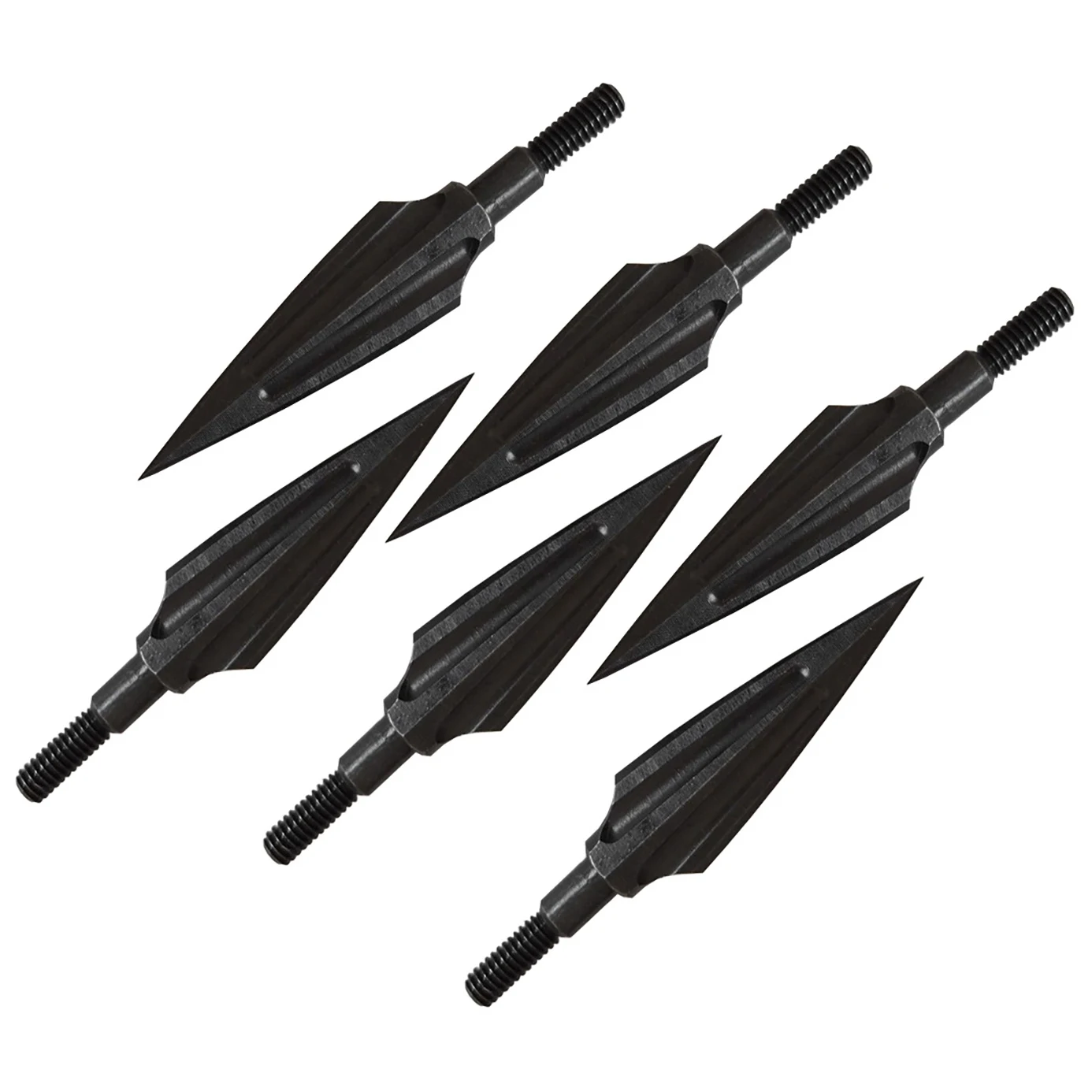 6 Pcs Metal Archery Arrowheads 125 Grain Broad Head Tips Arrows for Compound Bow Crossbow Recurve Bow Hunting