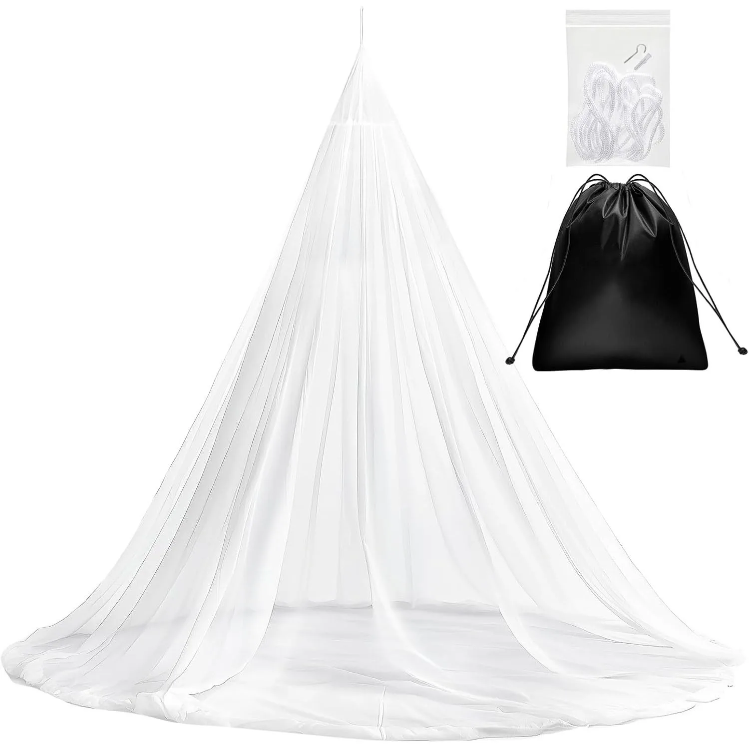 Sommer-Hängekuppel-Moskitonetz, Moskitoschutzgaze für Zuhause, Outdoor und Camping, Höhe 220 cm – Detail 15