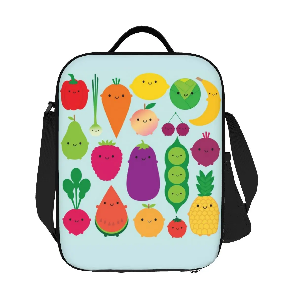 

5-дневные сумки для обеда с фруктами и овощами, изолированная коробка для бенто, портативная сумка для обеда, сумки для пикника, сумка-холодильник для женщин, девочек, школы