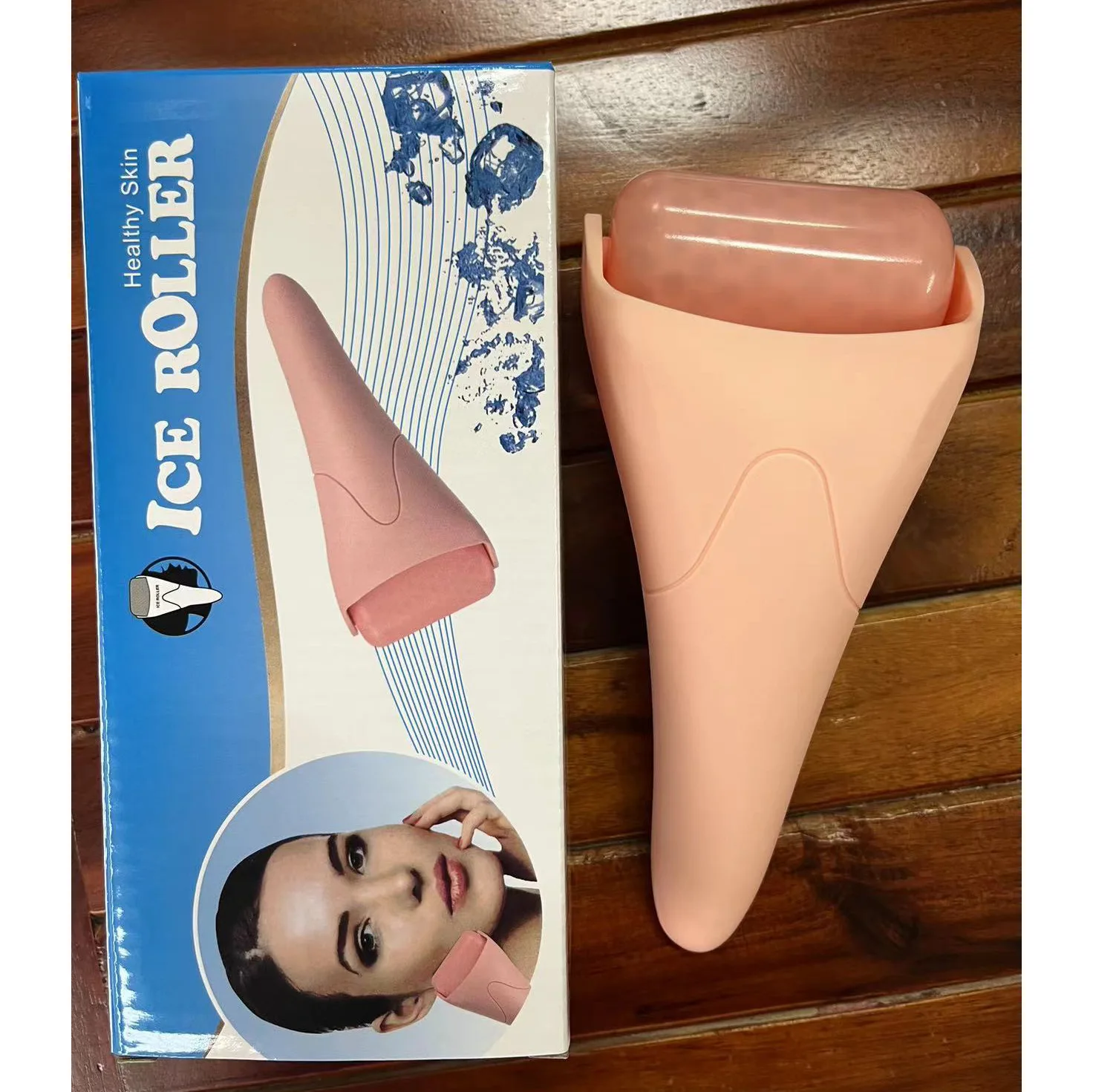 Rouleau à glace pour déformer les ridules et les poches du visage, anciers masseur, outils de soins de la peau du visage, cadeaux pour hommes et femmes