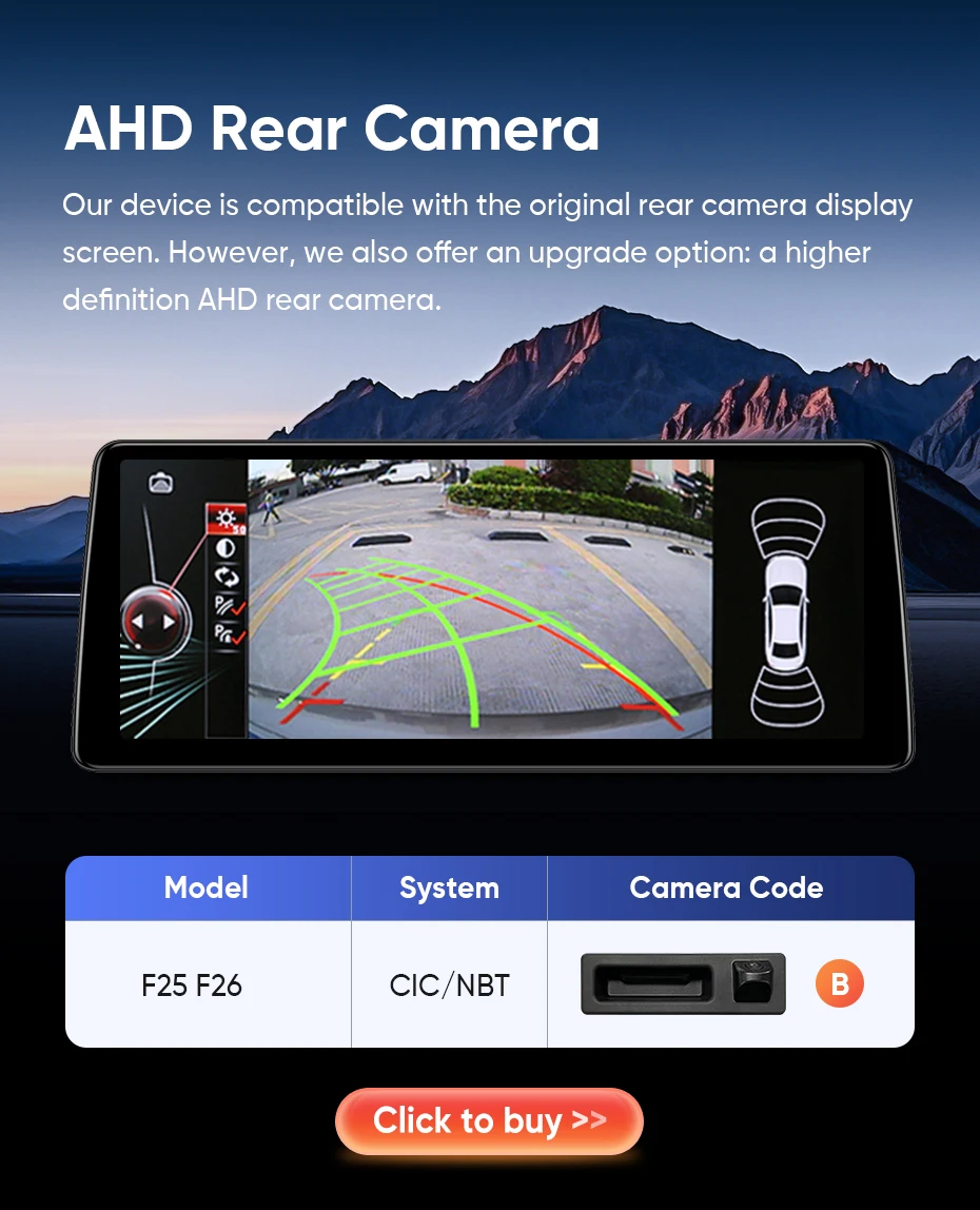 Ainavi Autoradio für BMW X3 F25 X4 F26 2011 2012 2013 2014 2015 2016 NBT Wireless Carplay Android Auto Multimedia IPS Bildschirm – Detail 8