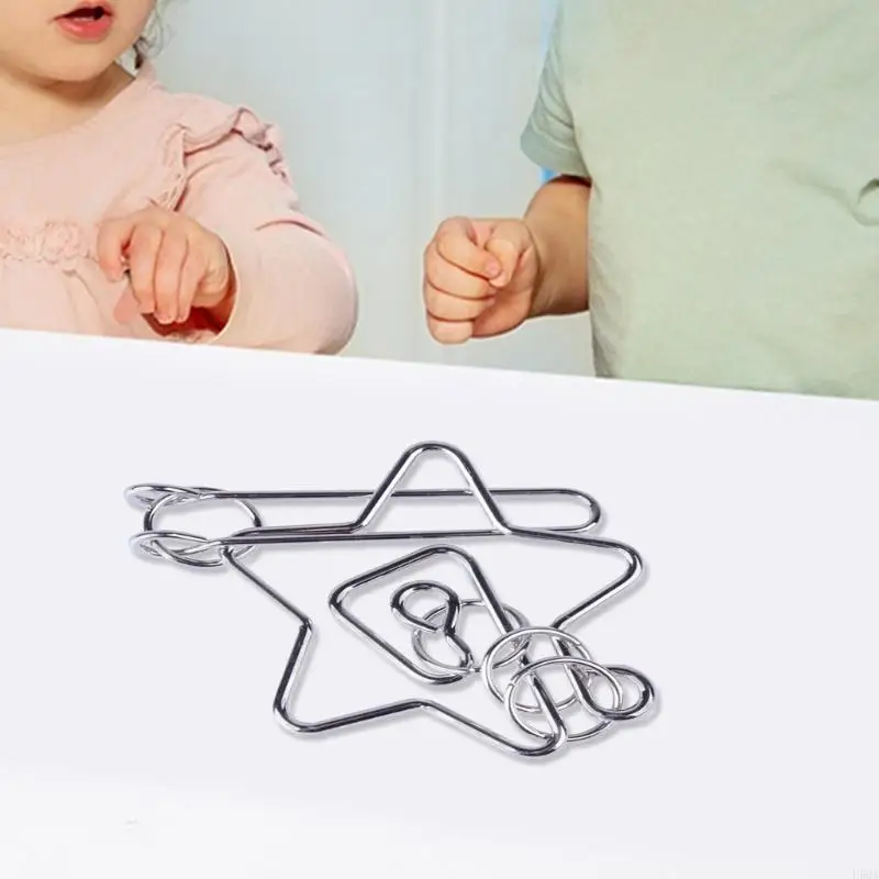 D5QA Fidgets Interlocked Puzzle IQ Teaser Stress Relief Toy Child Puzzle Set