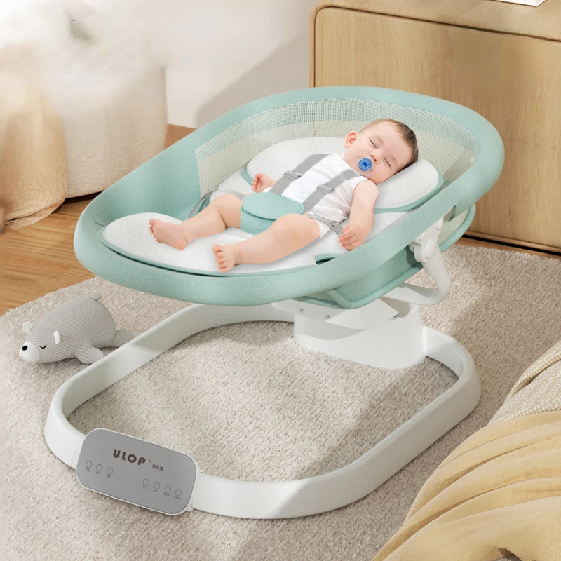 

Baby Item Electric Rocking Chair for Baby, Two-axis U-shaped Flat Rocker Baby,Newborn Lounge Chair Baby Cradle Baby Rocking Crib