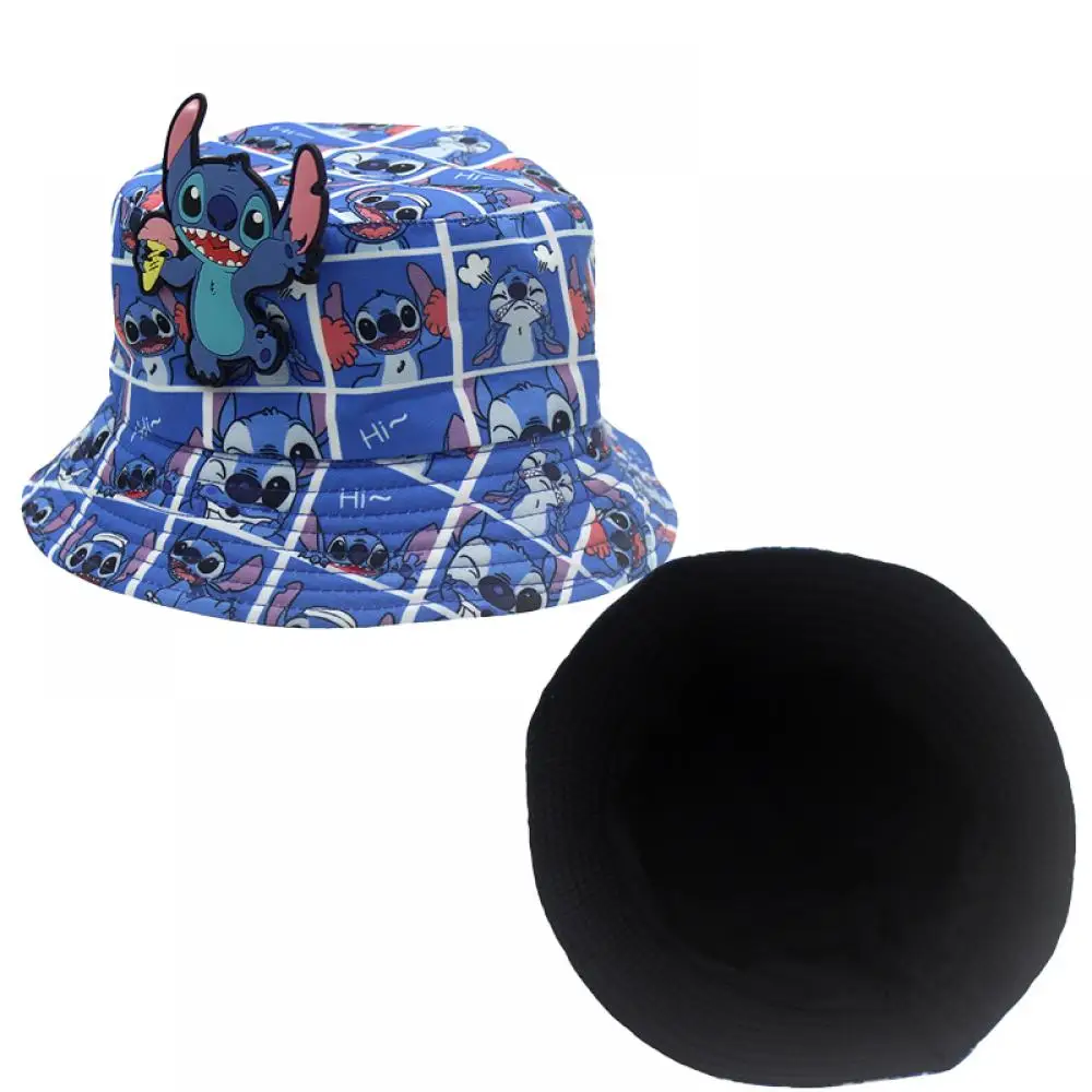 Stich Eimer Hut Sommer Cartoon Cosplay Hut Kind Erwachsene Outdoor Sport Sonnencreme Sonnenschirm Angeln Panama Kappe Halloween Kopfbedeckungen