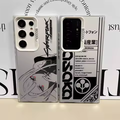 Edgerunners C-Cyberpunks Fashion Cover For Samsung Galaxy S25 Edge S24 S23 S22 S21 S20 FE Ultra Plus Colorful Phone Case